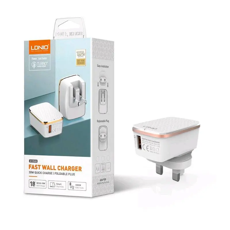 CARGADOR IPHONE COMPLETO LDNIO A1204Q